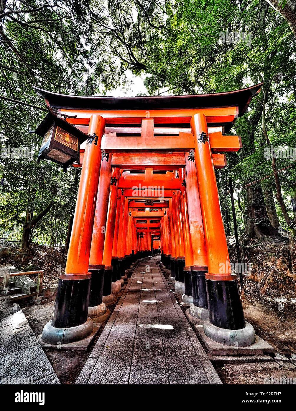 Tempio di Kyoto, Giappone - Immagine stock catturata con smartphone