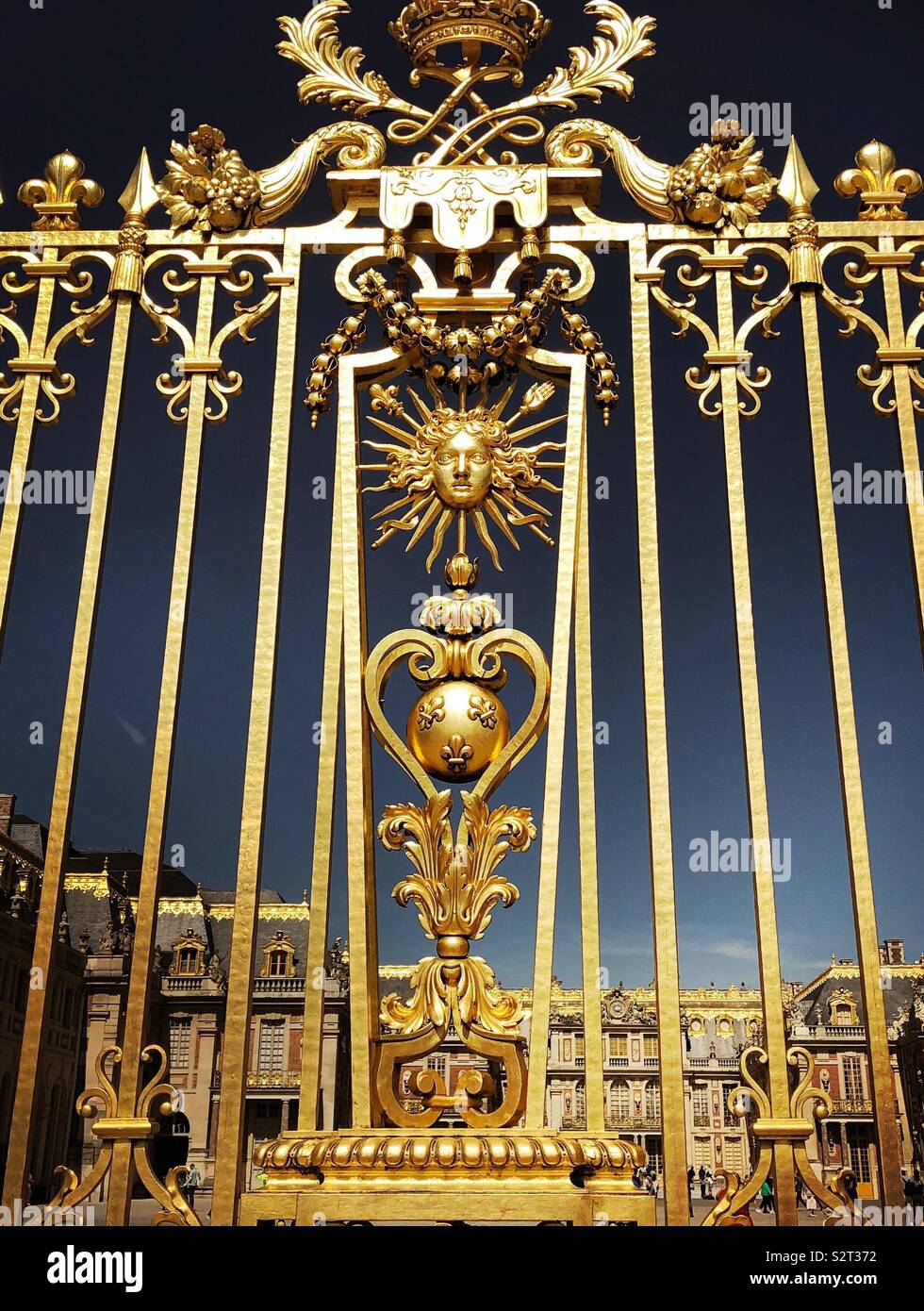Le porte anteriori a Versailles - Immagine stock catturata con smartphone