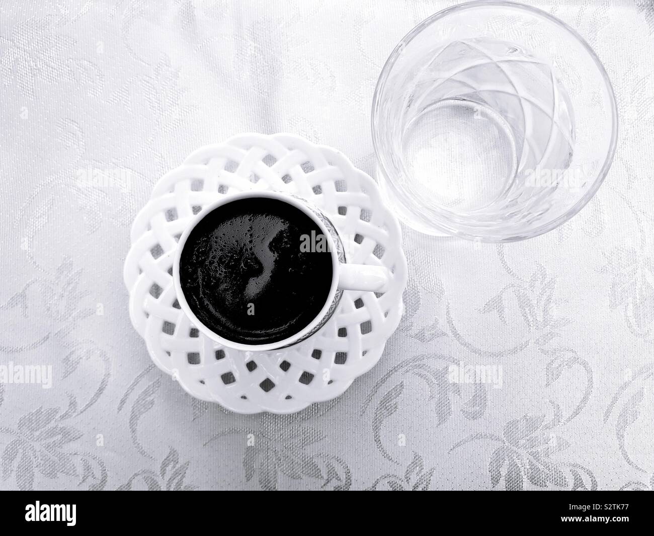 Il caffè turco arte con acqua Foto Stock