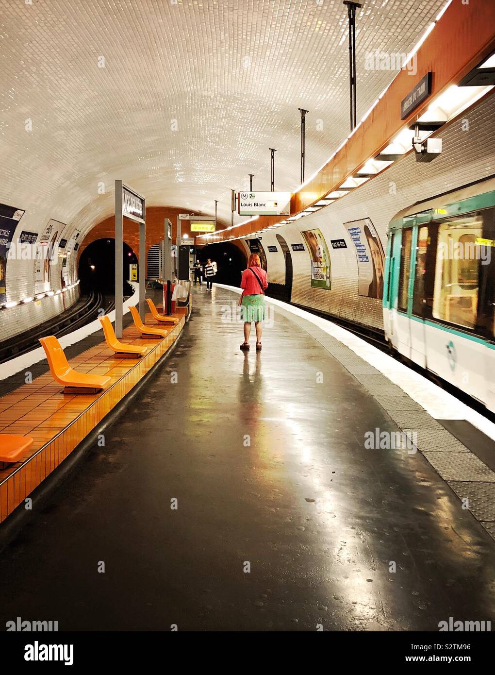 La stazione della metropolitana di Parigi, Francia Foto Stock