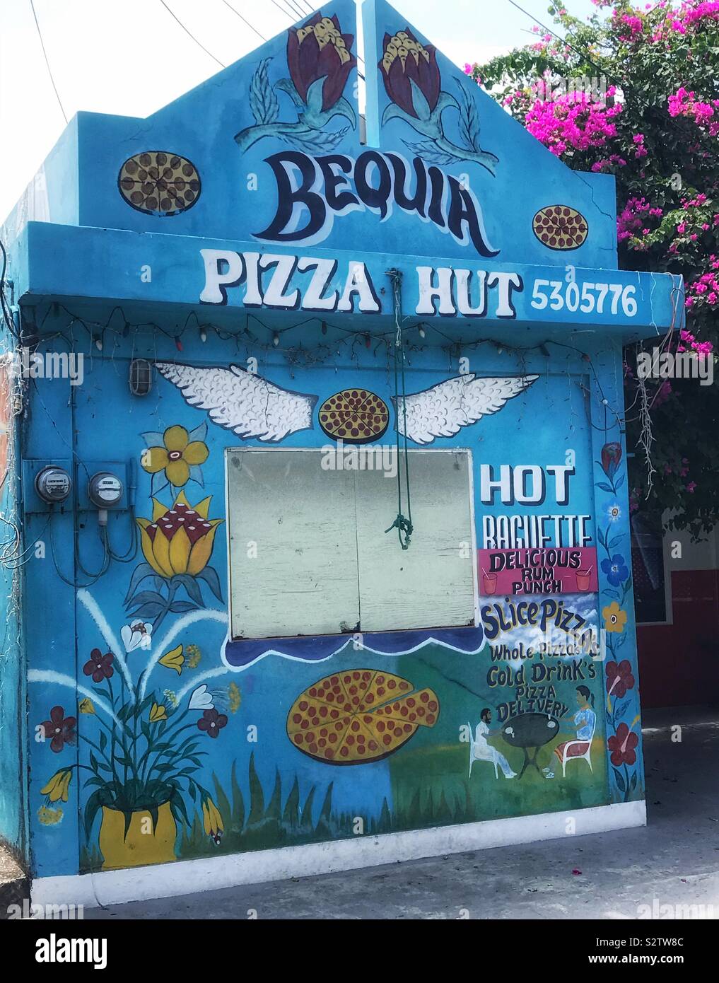 Bequia Pizza Hut - Bequia, St.Vincent e le Grenadine Foto Stock
