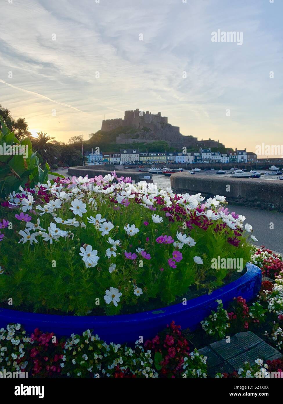 Il castello di Gorey a Jersey Isole del Canale Foto Stock