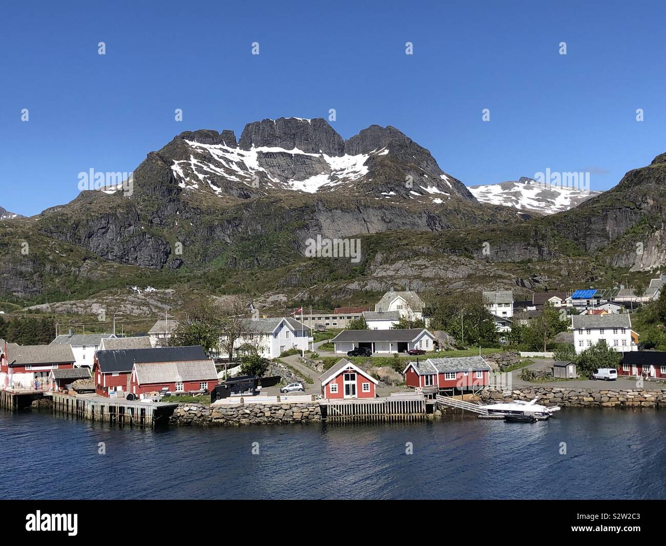 Isole Lofoten pesca village, Norvegia Foto Stock