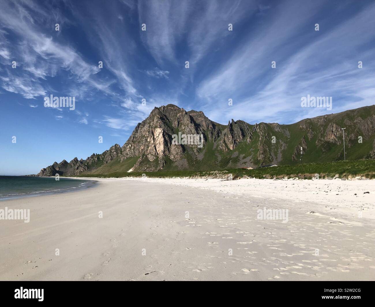 Bleik beach, Andenes, Andoya, Norvegia Foto Stock