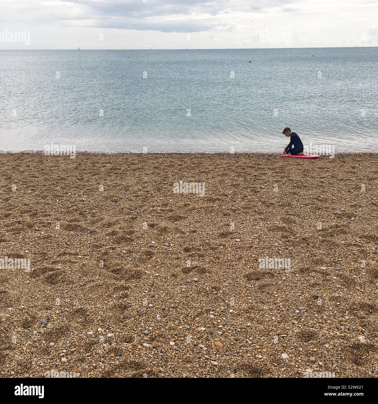 Blackpool Sands Beach, Devon, Inghilterra, Regno Unito. - Immagine stock catturata con smartphone
