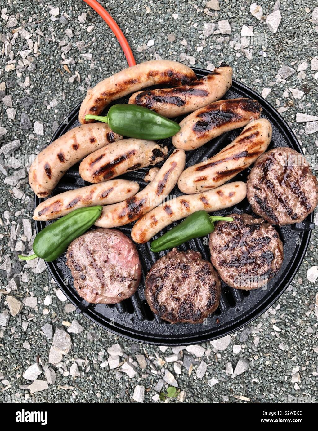 Camping barbecue Foto Stock