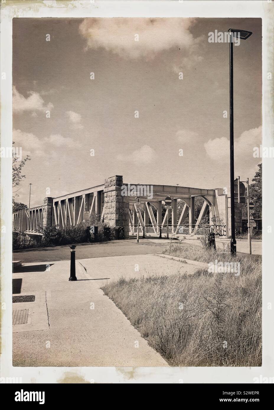 Ashton Avenue ponte girevole, un grado 2 struttura elencati sopra il fiume Avon, Bristol, Regno Unito Foto Stock