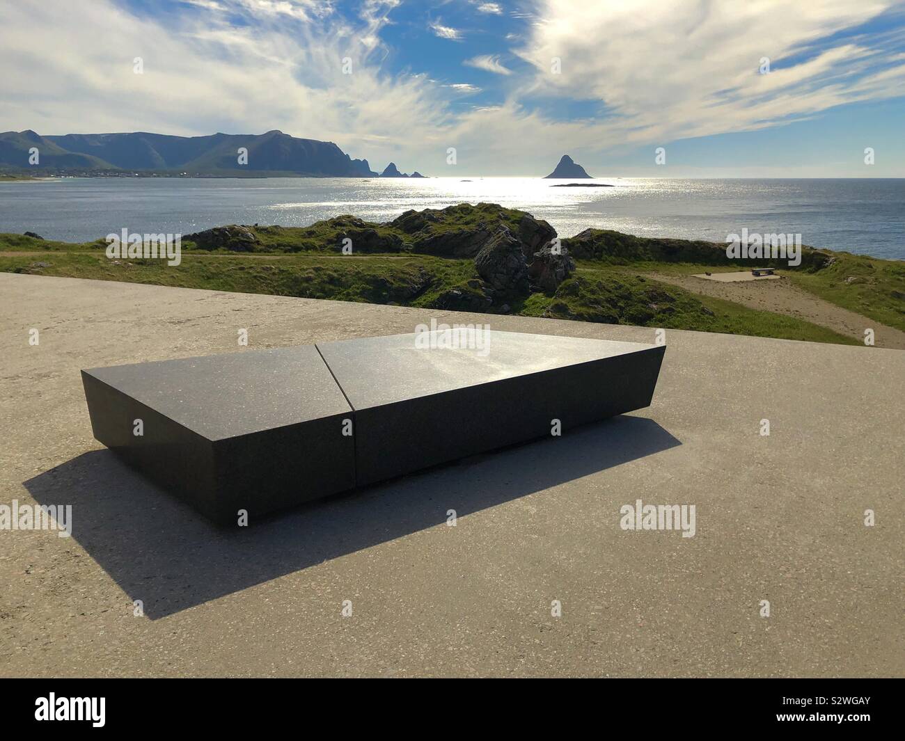 Sede di granito, Bleik, Andoya, Vesteralen, Norvegia. Foto Stock