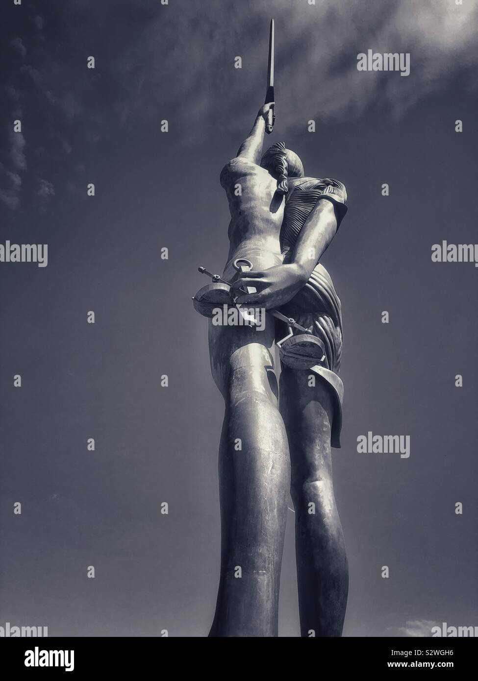 Verity, la scultura di Damien Hirst in Ilfracombe Harbour. Foto Stock