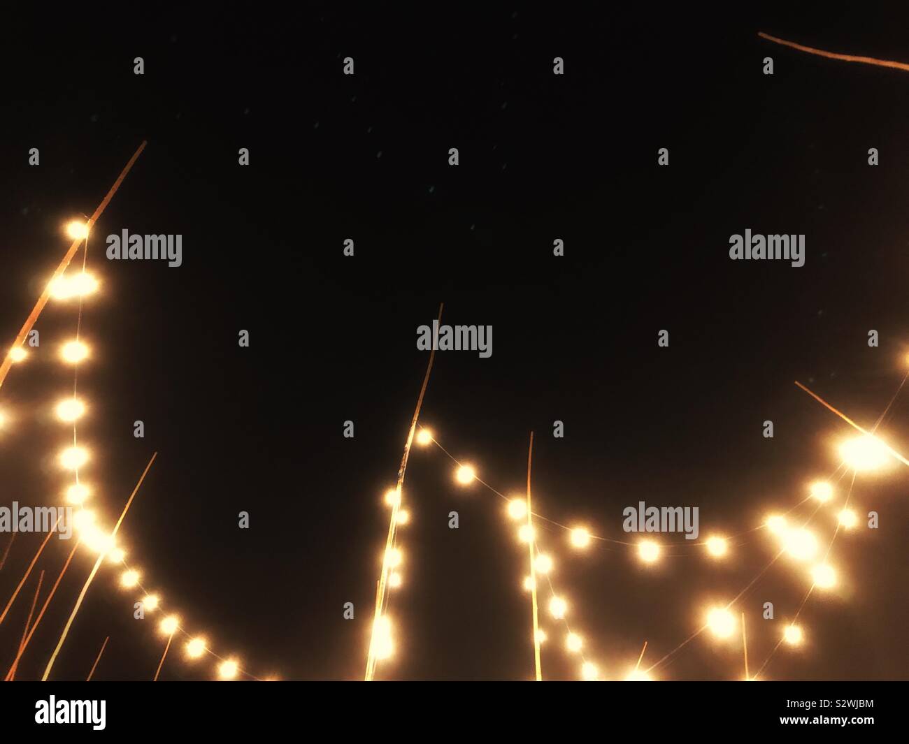 Parte esterna si illumina di notte. Foto Stock