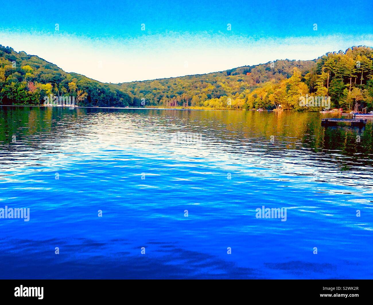 La fine dell'Estate Lago Garfield Foto Stock