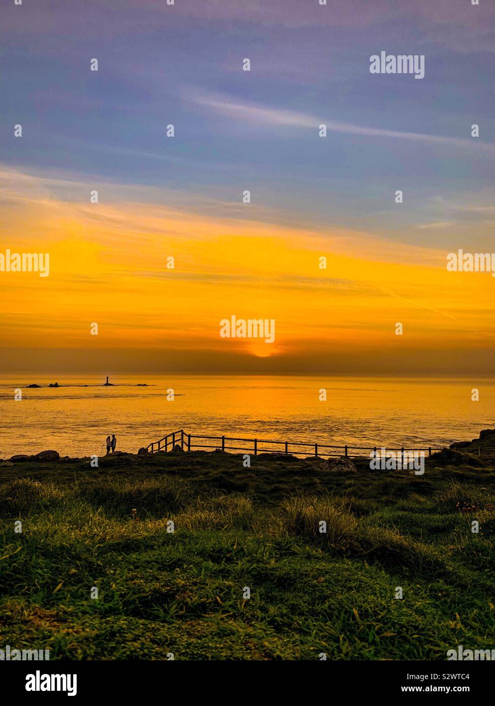 Amore al tramonto Foto Stock