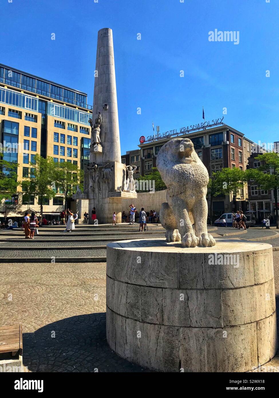 Piazza Dam Amsterdam - Immagine stock catturata con smartphone