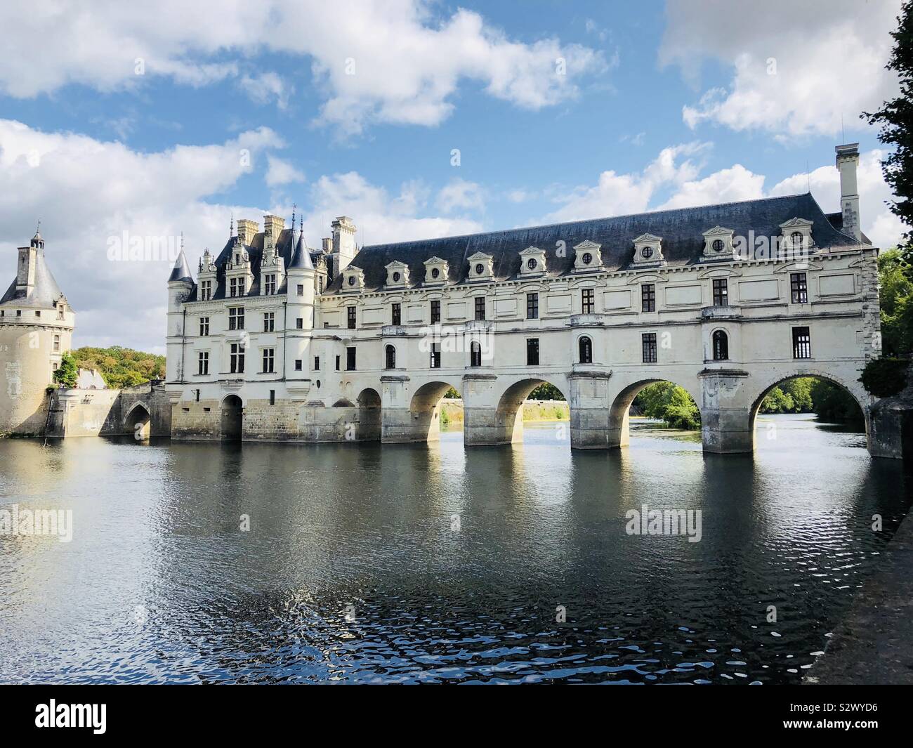 Chateau de Chenonceau in Francia - Immagine stock catturata con smartphone