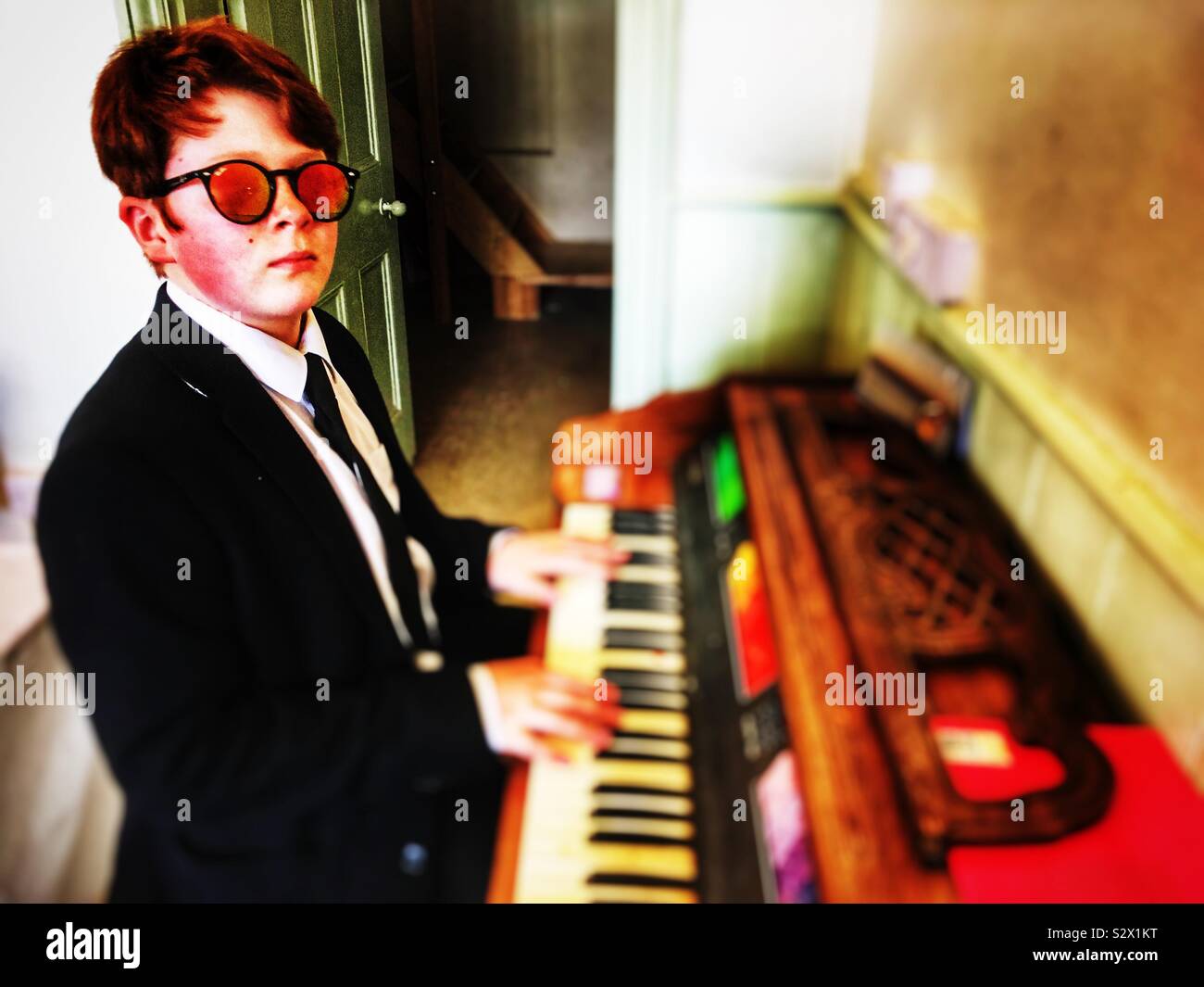Organista Foto Stock