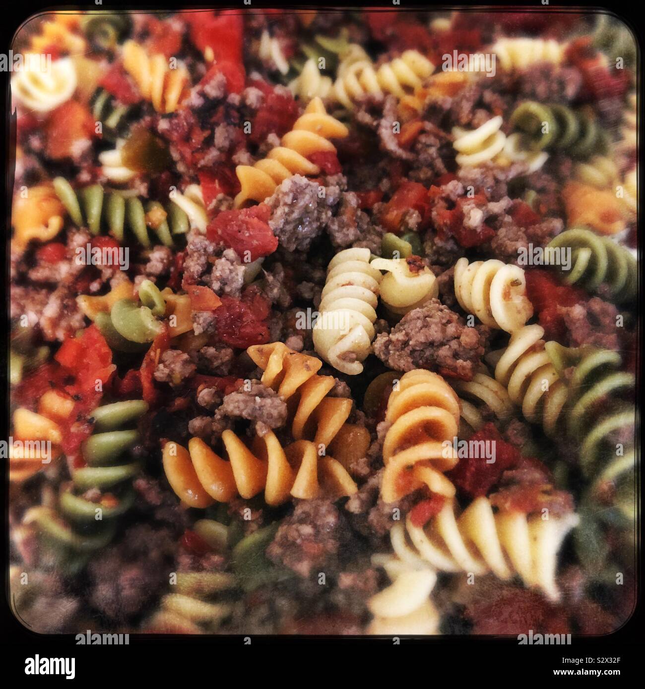 In casa mia American gulasch closeup - Immagine stock catturata con smartphone