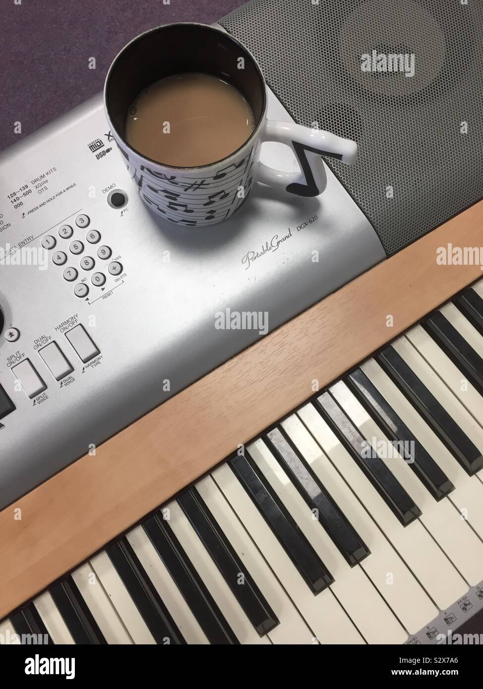 Un insegnanti di musica della tazza di tè votato sulla griglia stockimo di grandezza Settembre Foto Stock