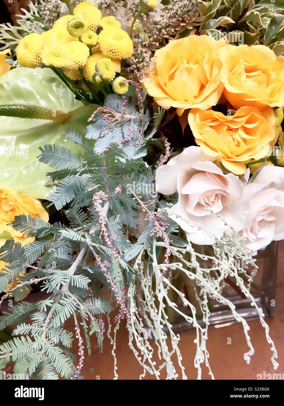 Colorate bouquet di fiori - Immagine stock catturata con smartphone