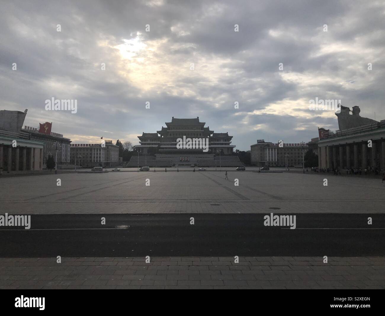 Foto di Kim mi-sung Square in Corea del Nord Foto Stock