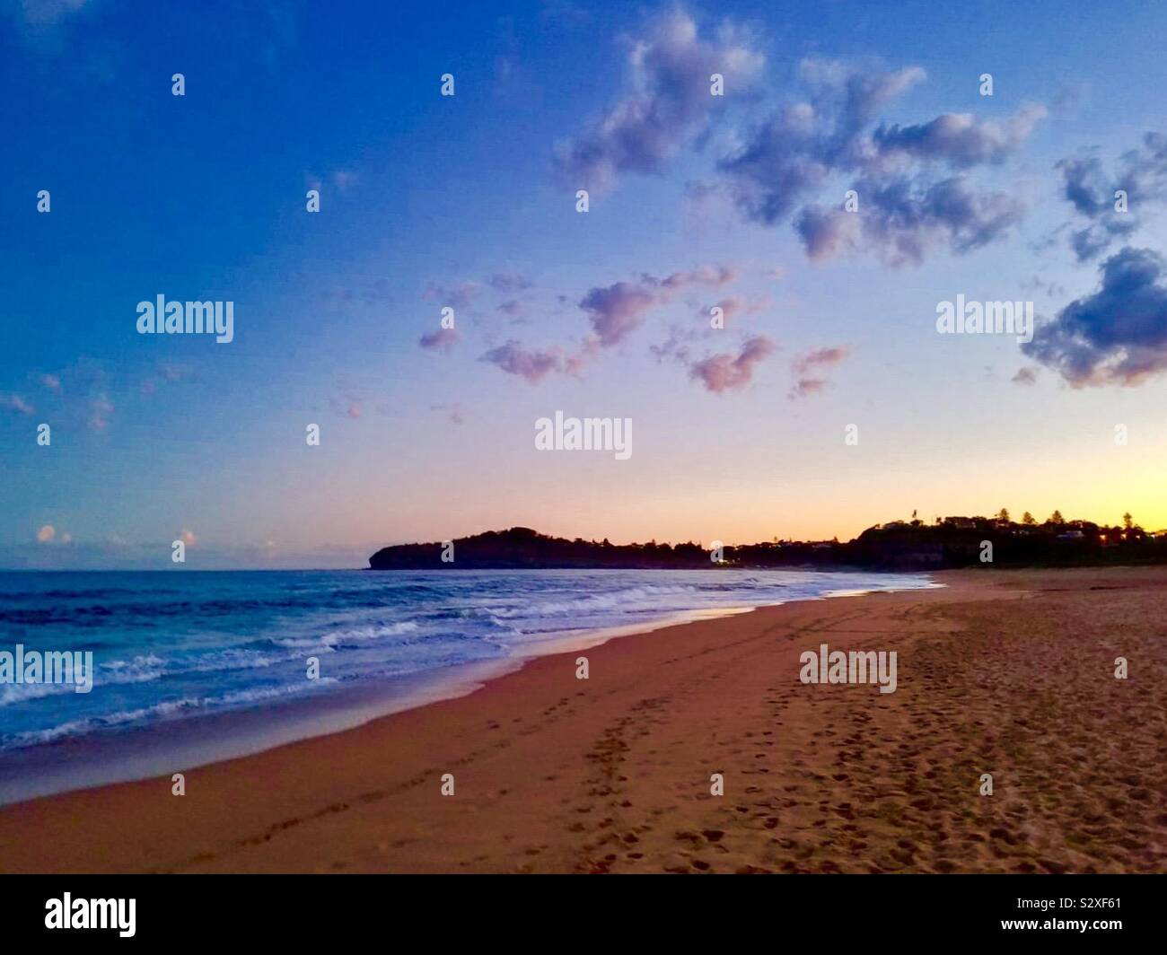 Mona Vale Beach, Sydney, Nuovo Galles del Sud , Australia, RB - Immagine stock catturata con smartphone
