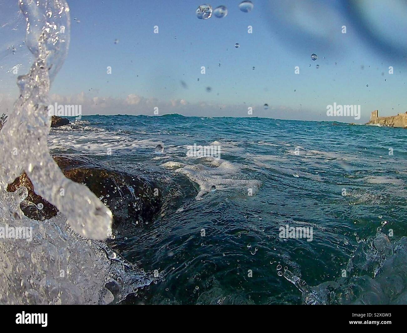 Foto fatta dal cuore del mare Foto Stock