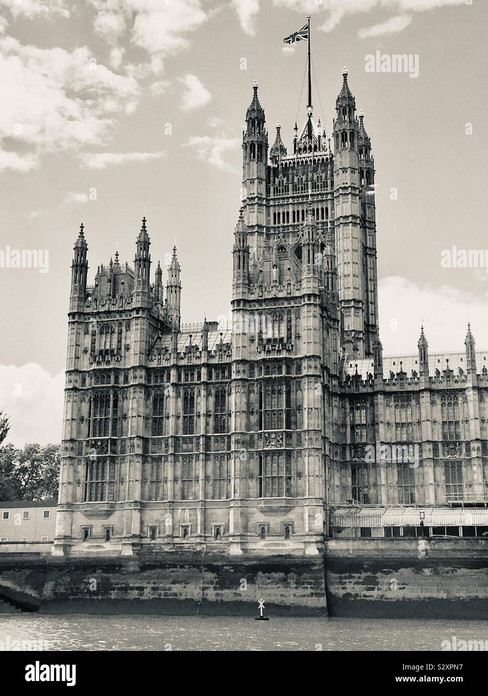 House of Lords, Westminster, Londra, Inghilterra: dal fiume Tamigi Foto Stock