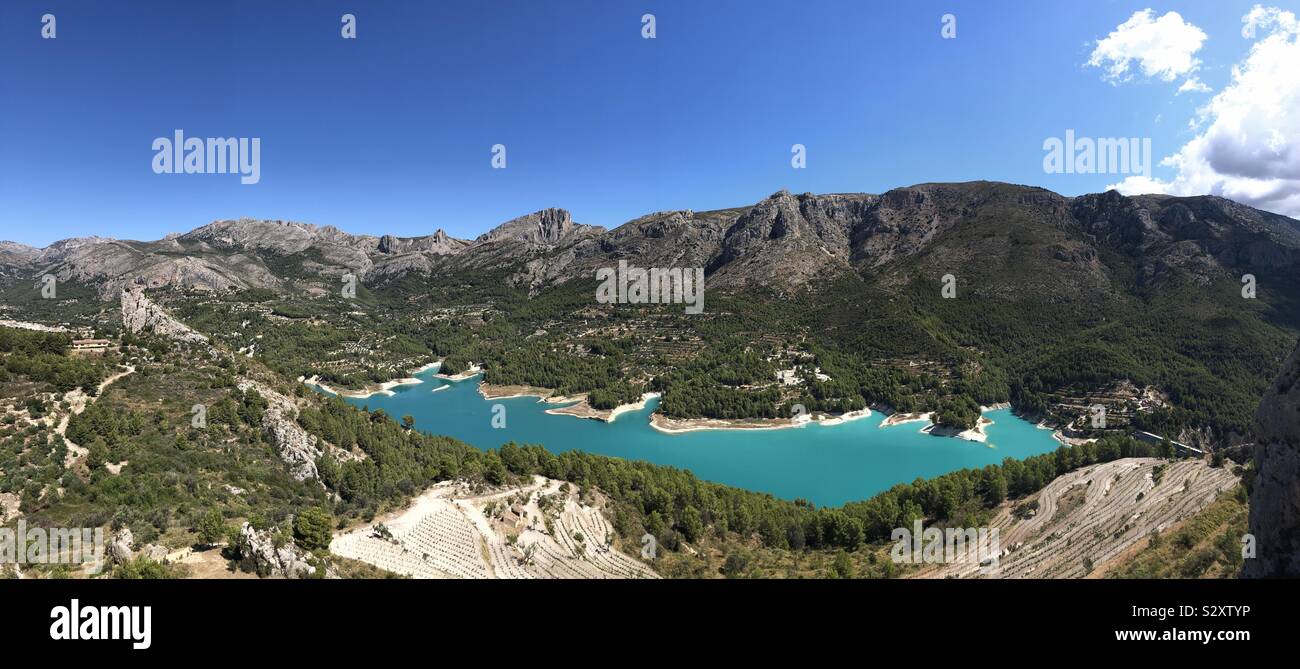 Serbatoio di Guadalest vicino a Benidorm, Costa Blanca, Spagna Foto Stock