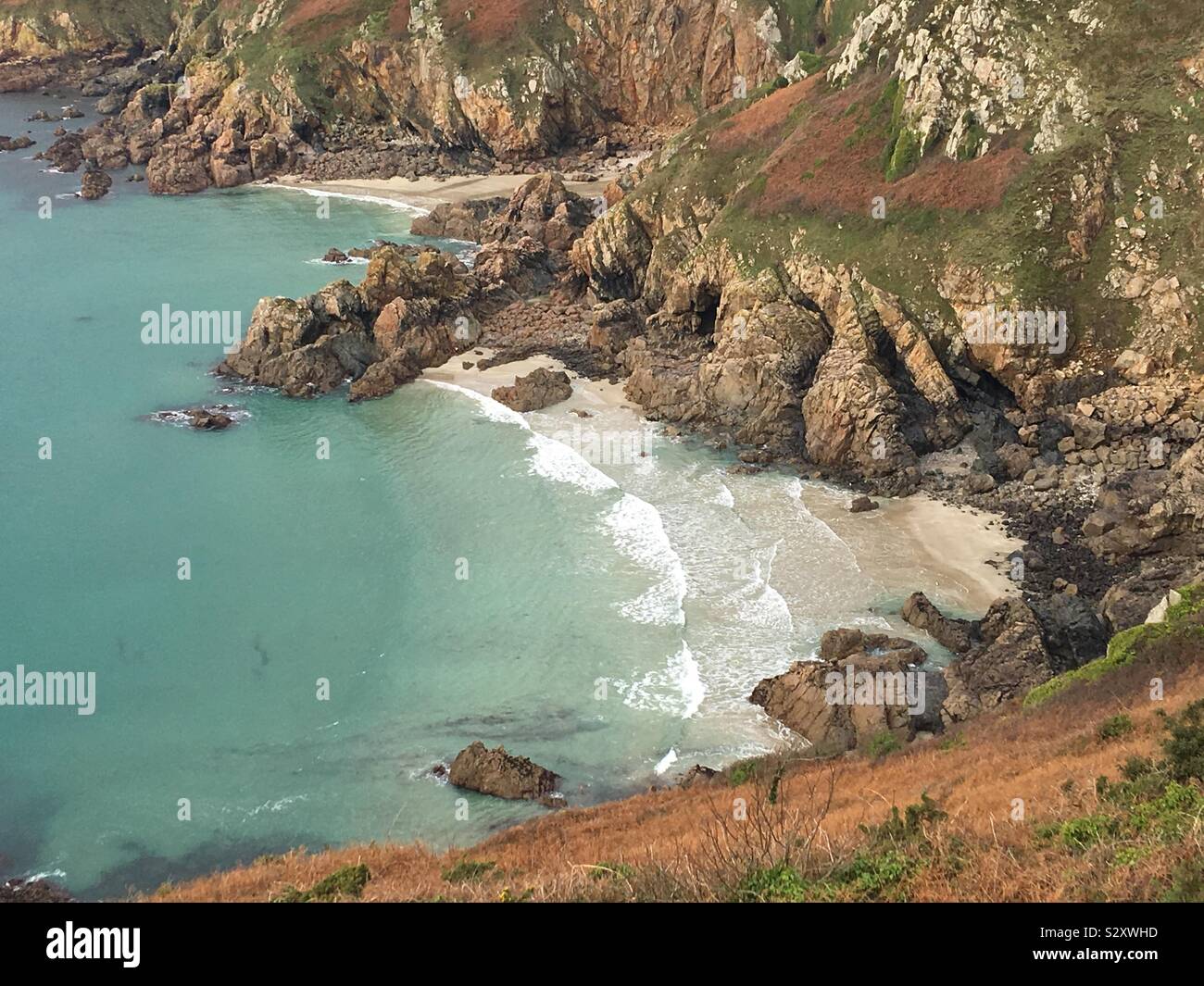 Guernsey bay Foto Stock