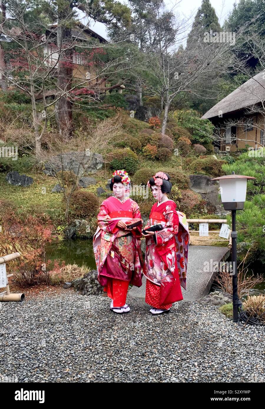 Geishe a Kyoto, Giappone Foto Stock