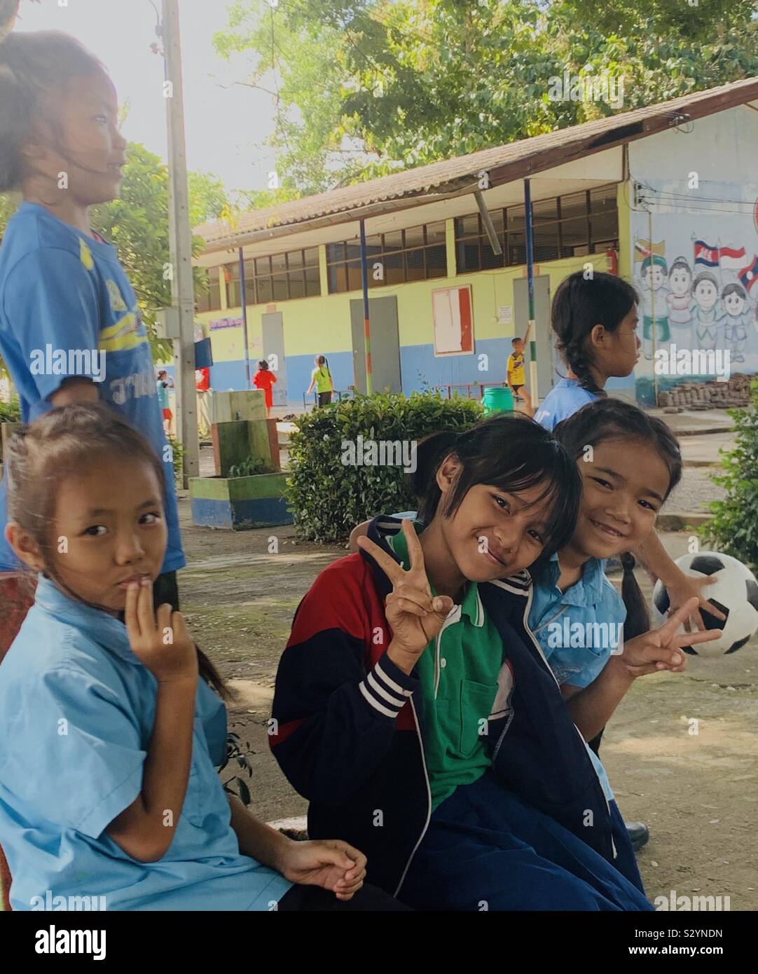 Carino Shan i bambini nel nord della Thailandia. Foto Stock