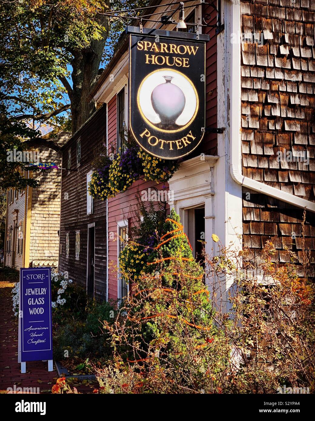 Sparrow House ceramiche, Plymouth, Massachusetts, Stati Uniti Foto Stock