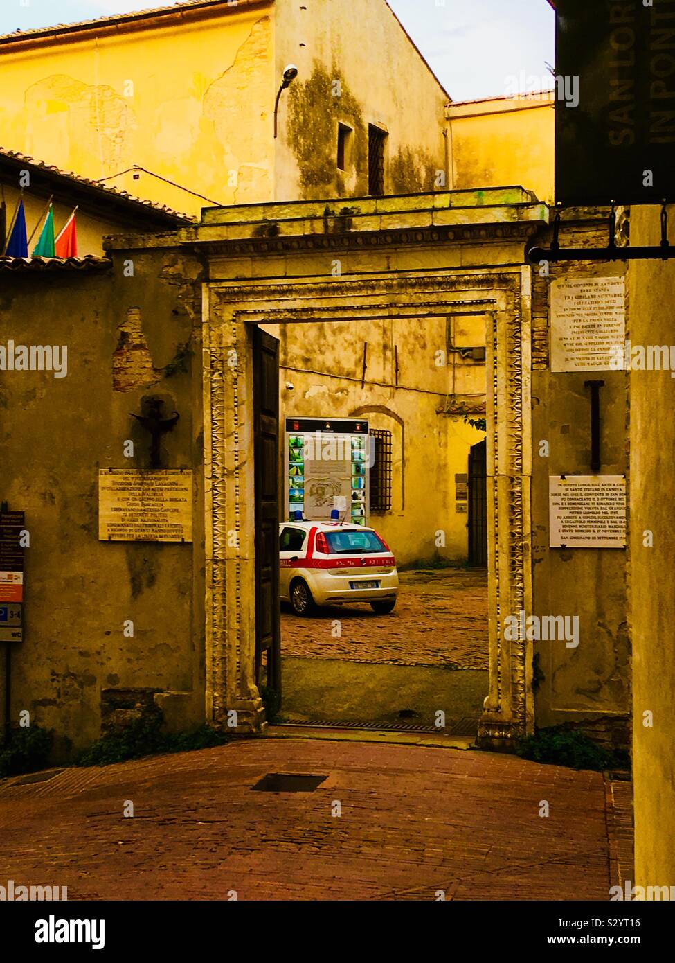 Fuori di pattuglia in Toscana Foto Stock