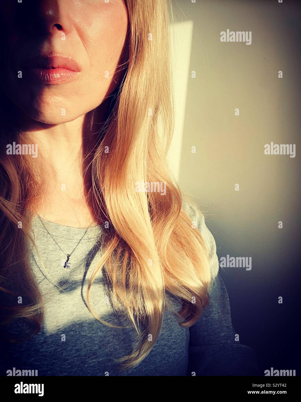 Luce di autunno, Selfie Foto Stock