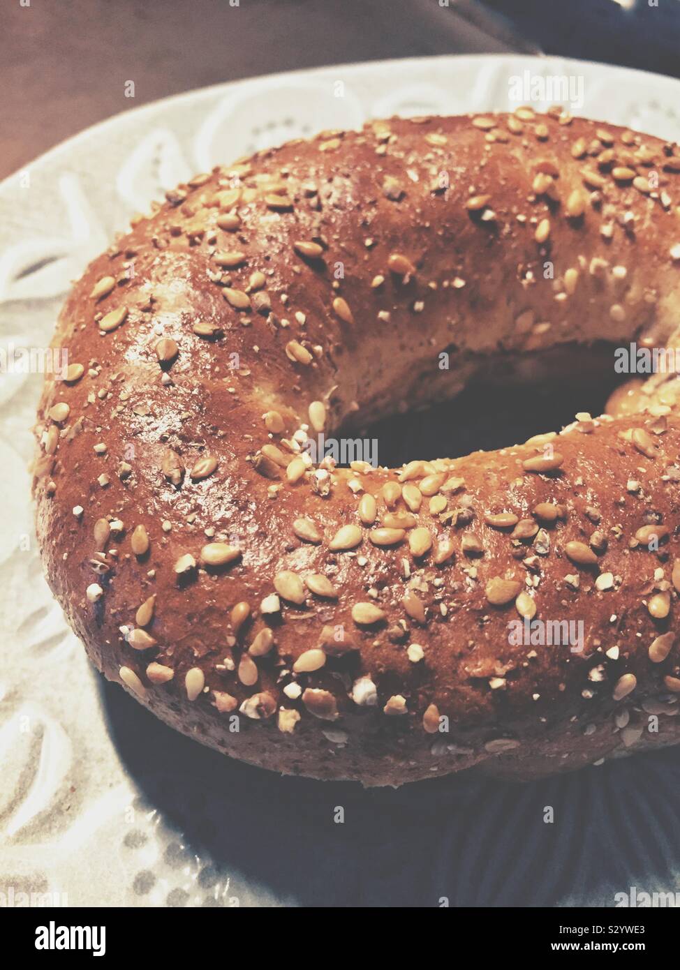 La colazione bagel Foto Stock
