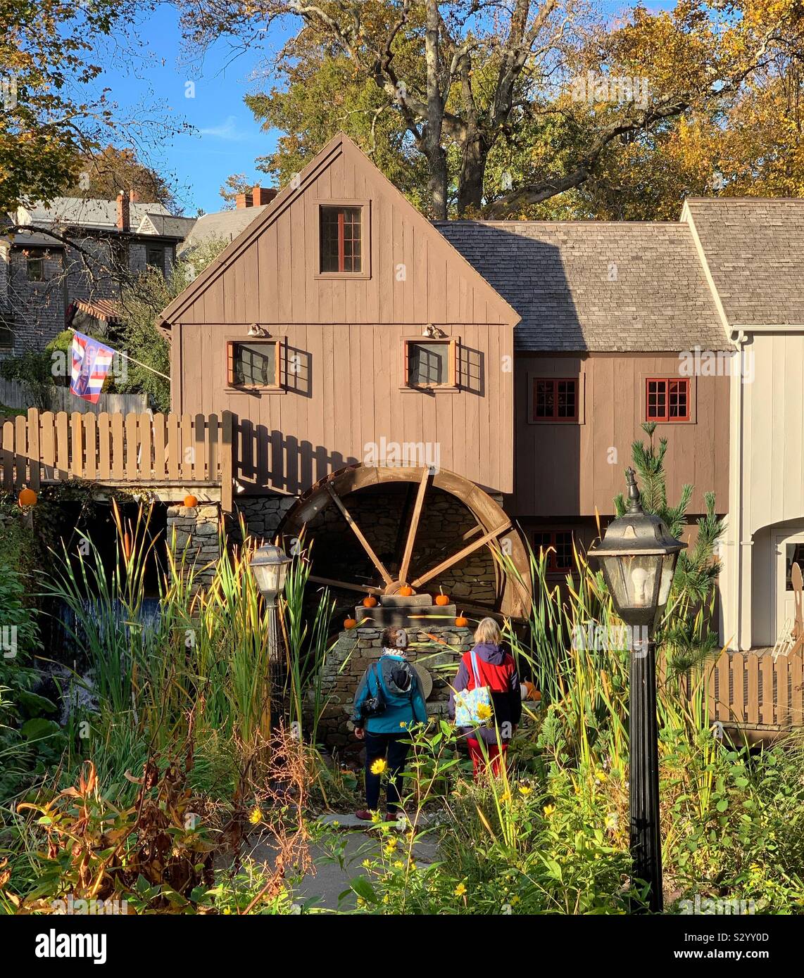 Plimoth Grist Mill, Plymouth, Massachusetts, Stati Uniti Foto Stock