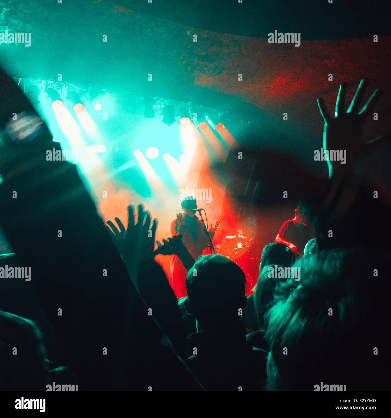 Ventilatori in concerto - Immagine stock catturata con smartphone