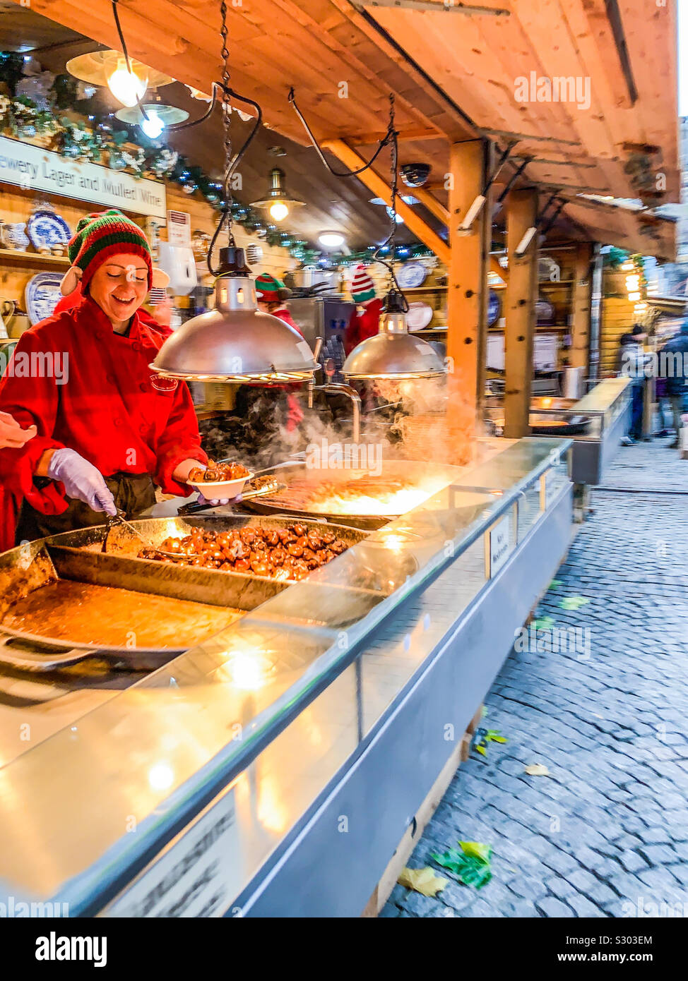 Manchester mercatino di Natale Foto Stock