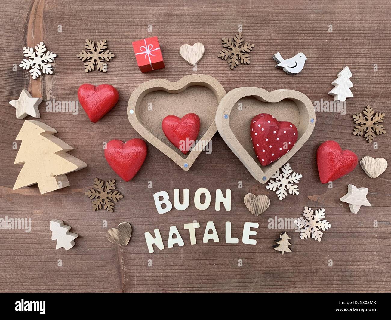 Buon Natale e Buon Natale Italia Foto Stock