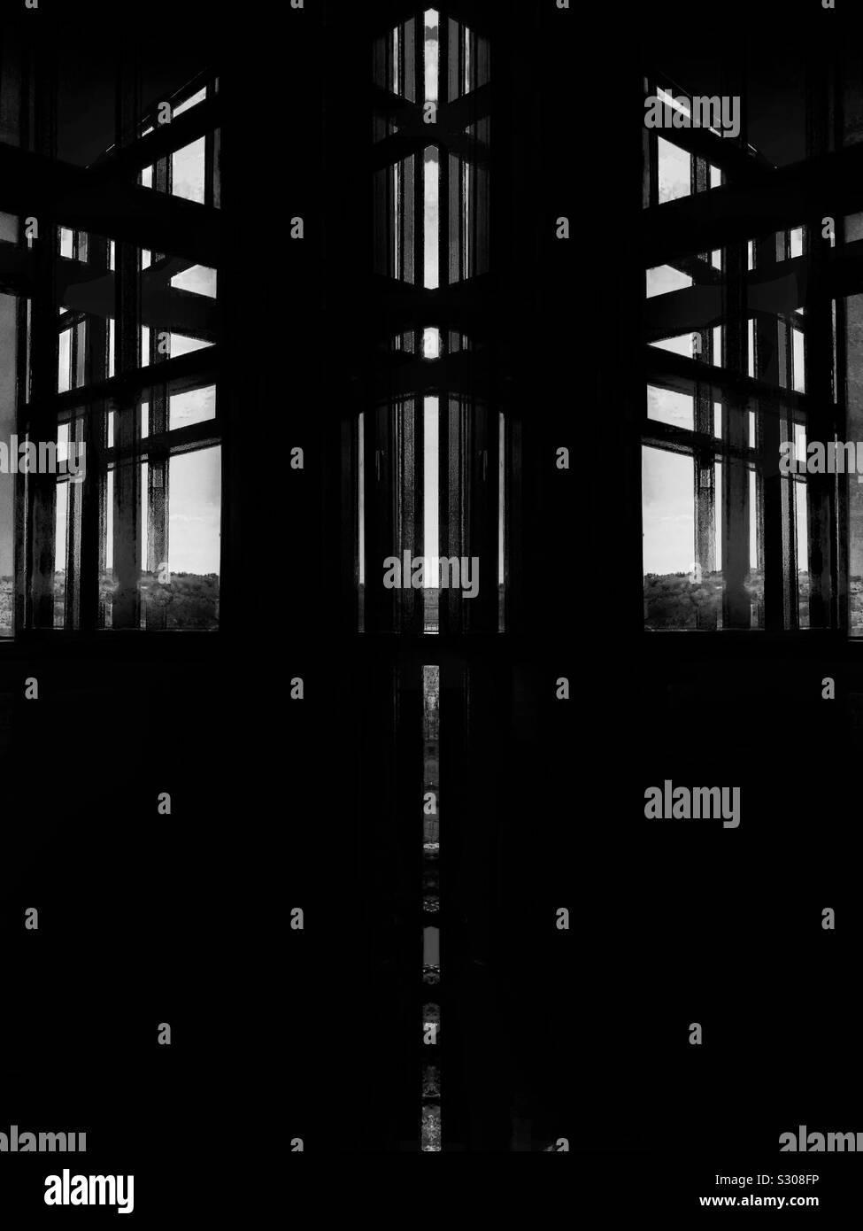 Monocromatico configurazione astratta Foto Stock