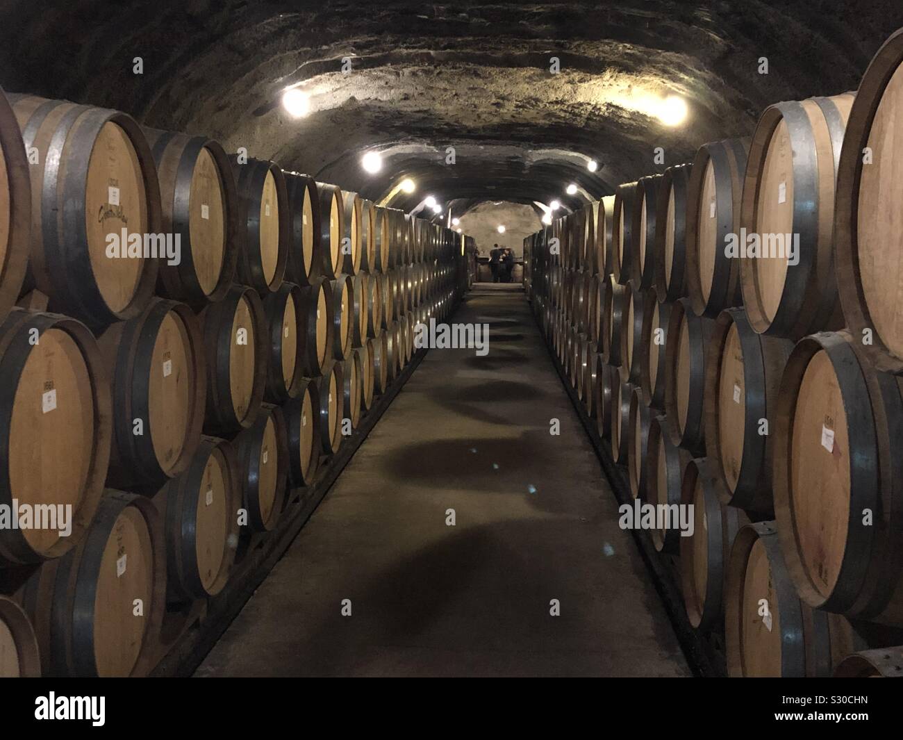 Cantine - Cantina Gibbston Nuova Zelanda - Immagine stock catturata con smartphone