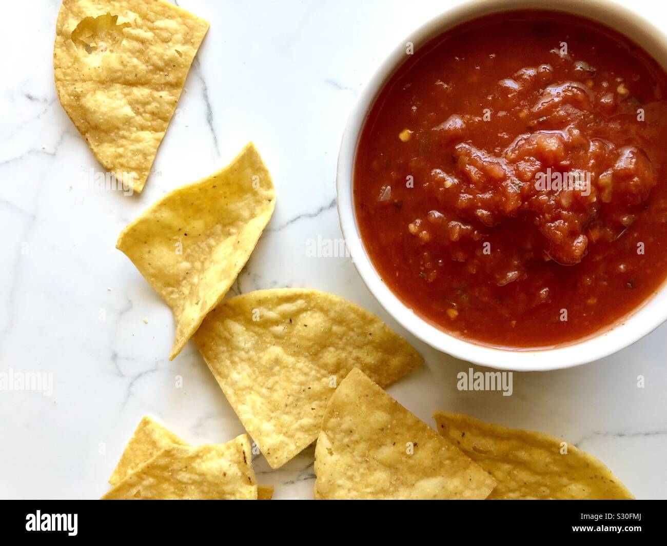 Patatine fritte e salsa Foto Stock