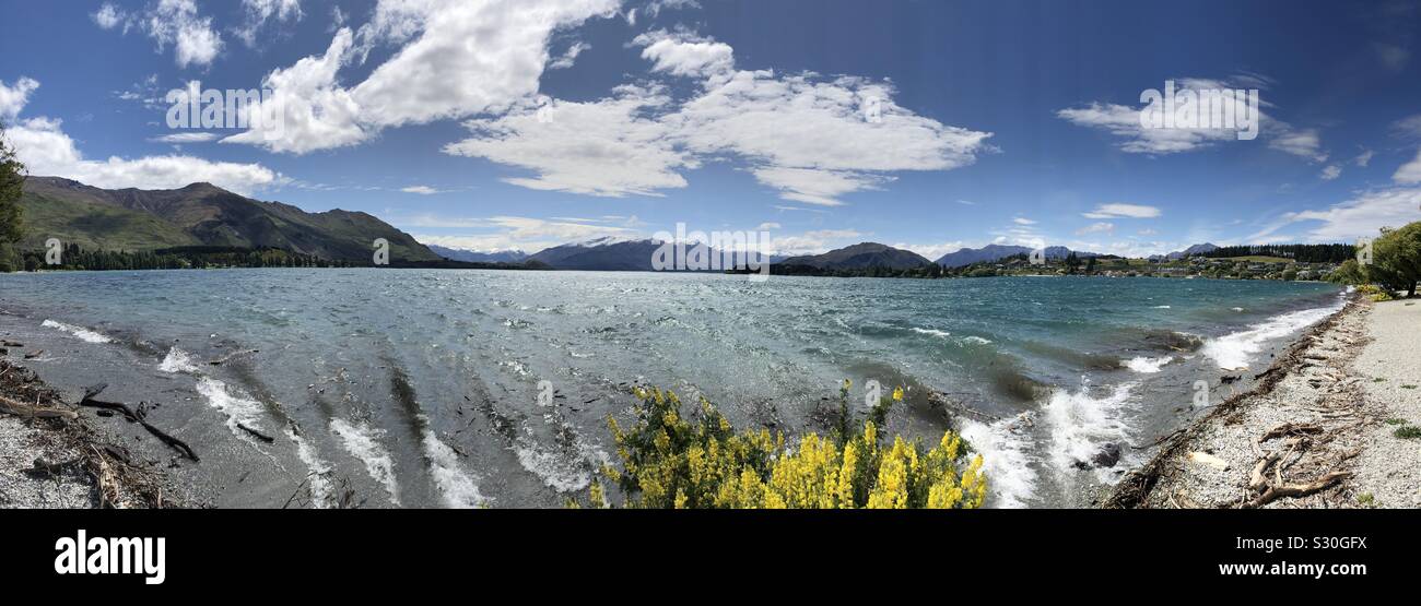 Lago Wanaka - Immagine stock catturata con smartphone