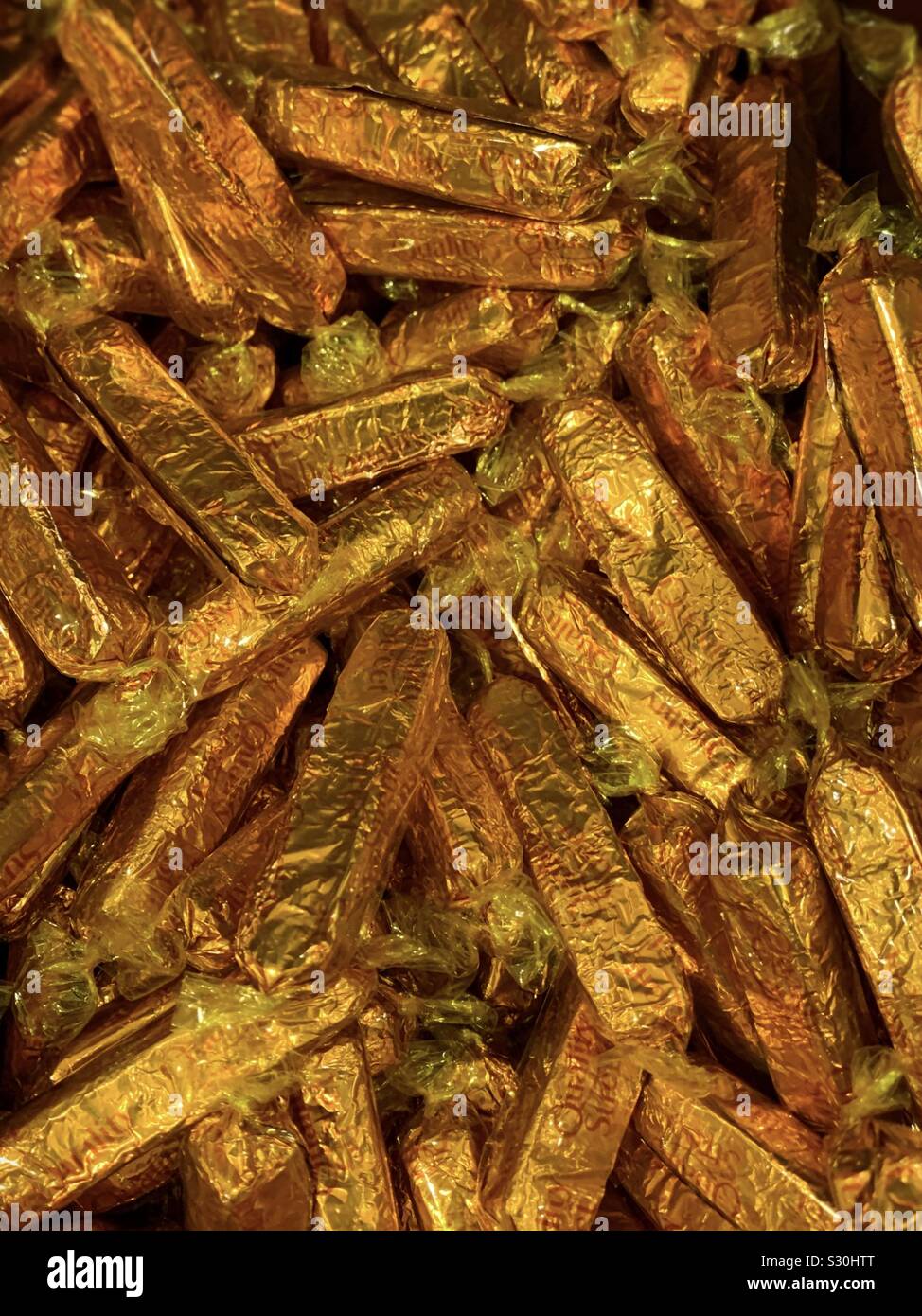 Qualità di cioccolato di strada toffee dito Foto Stock