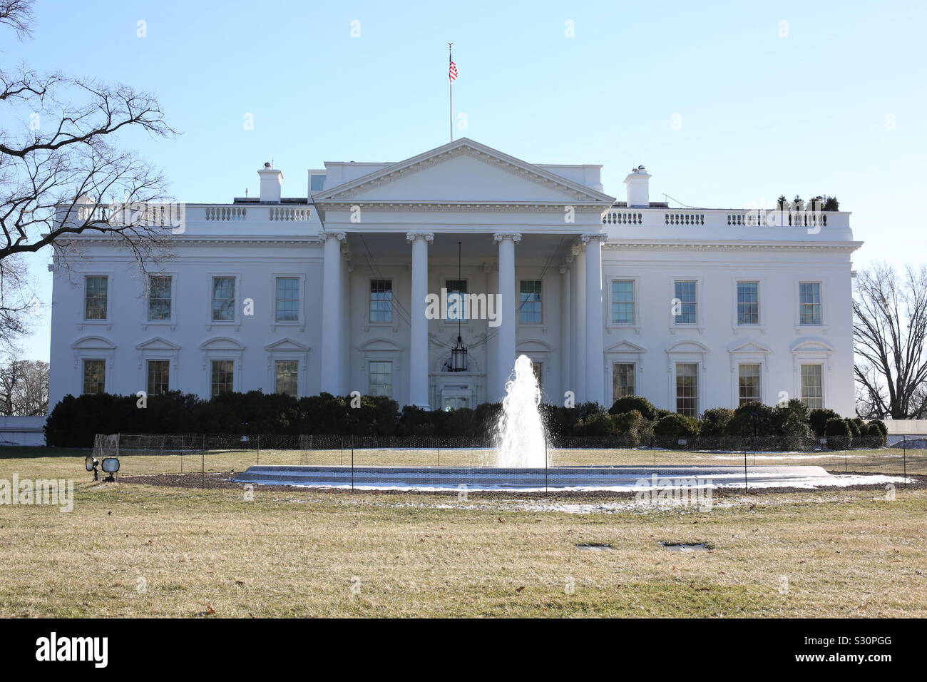 Whitehouse Washington DC in inverno Foto Stock