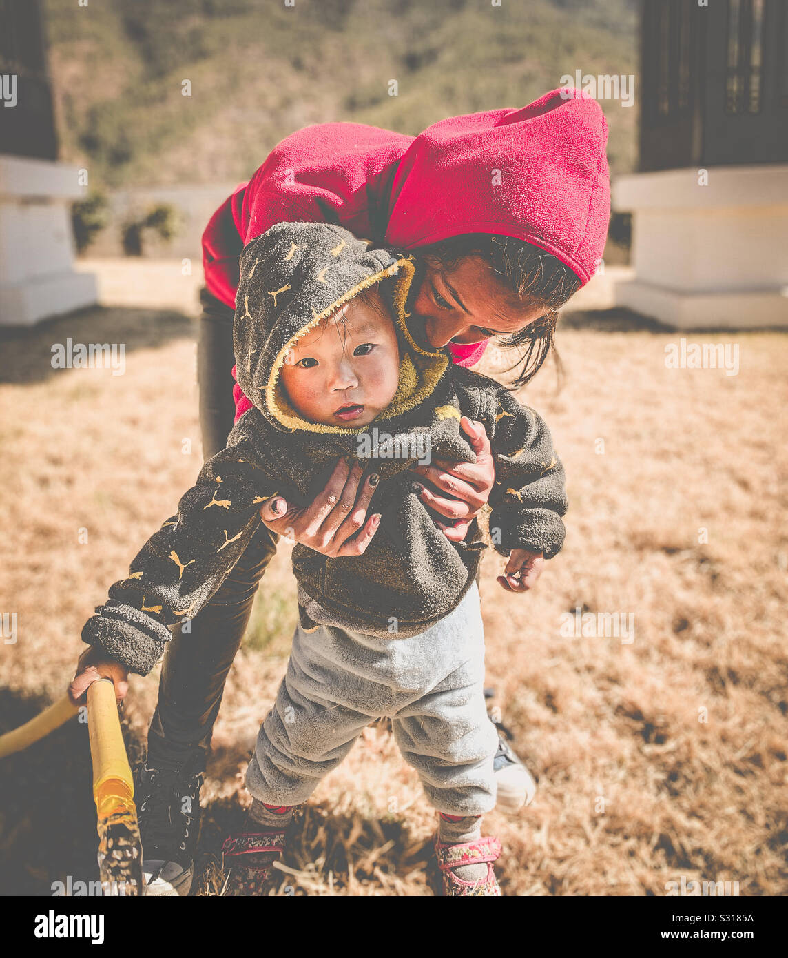 I bambini del Bhutan Foto Stock