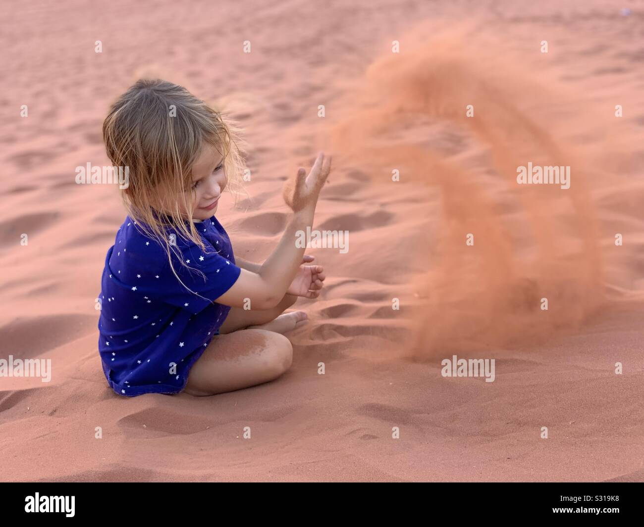 La magia del deserto giordano Foto Stock