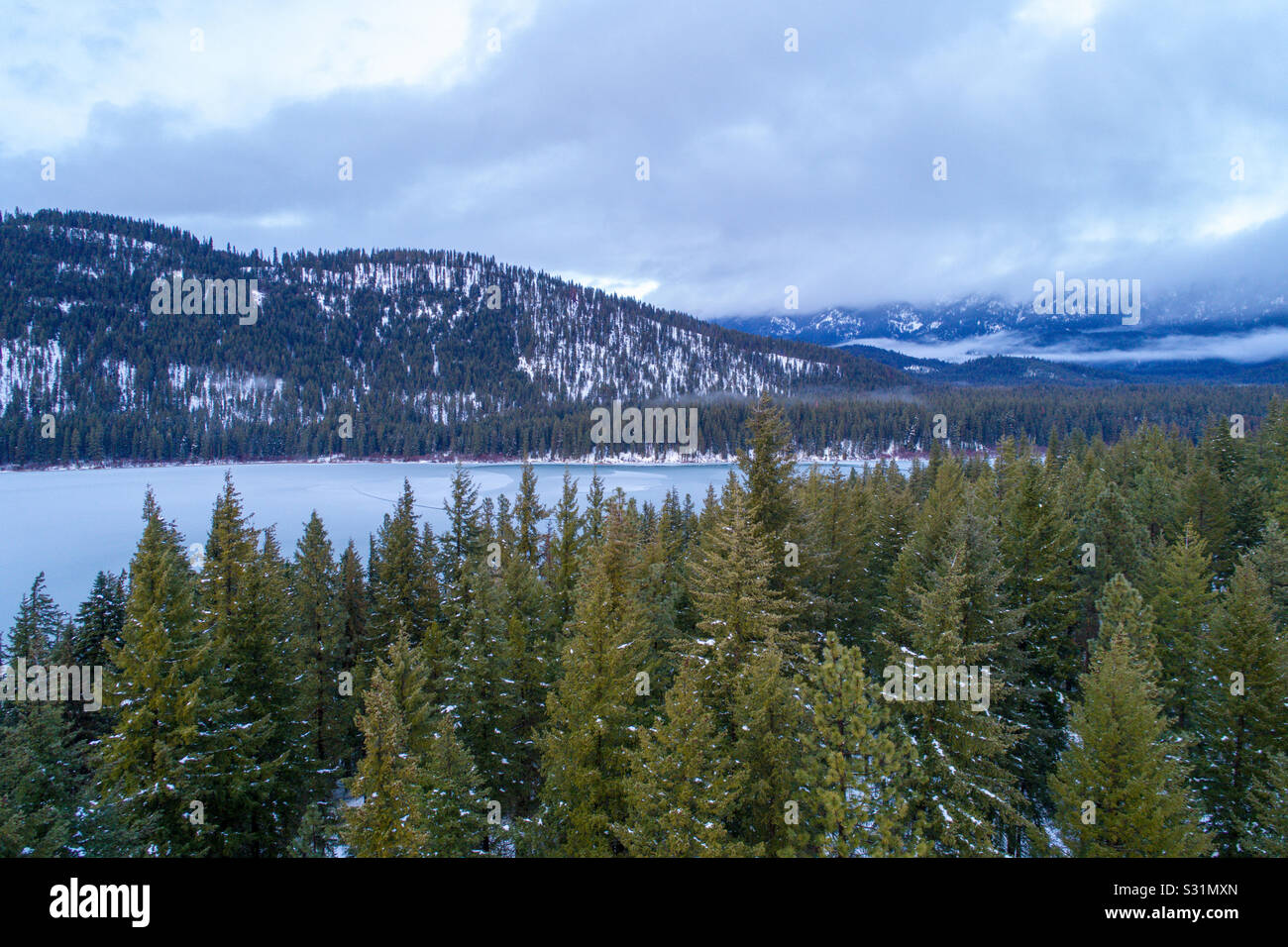 Washington state Outdoors nel dicembre 2019 - Immagine stock catturata con smartphone