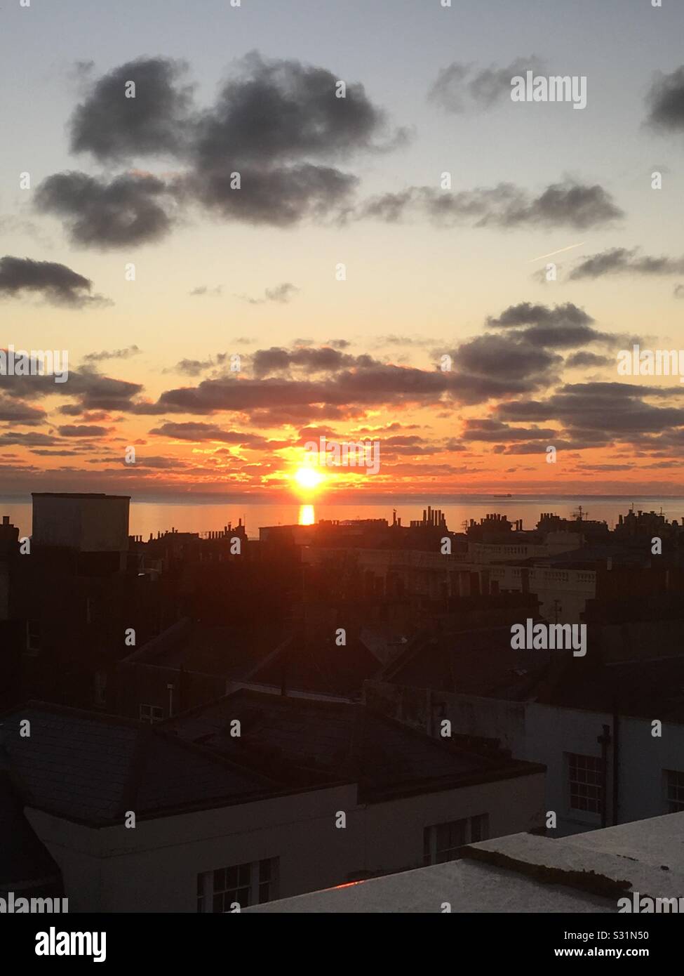 Bellissimo tramonto a Brighton Foto Stock
