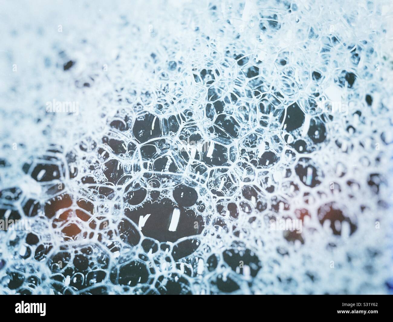 bolle di sapone Foto Stock