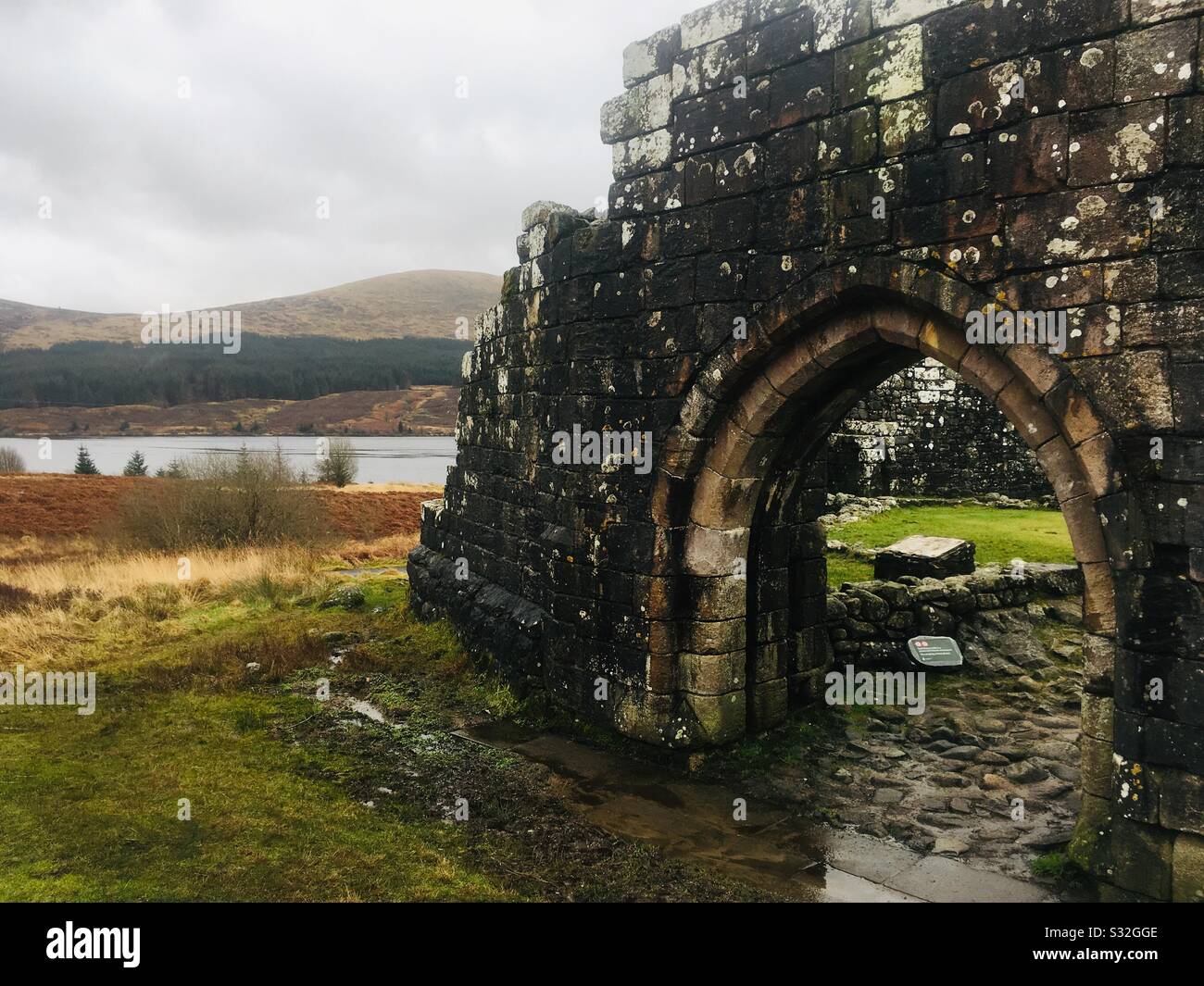 Castle Doon Accanto A Loch Doon, Carrick, Ayrshire, Scozia Foto Stock